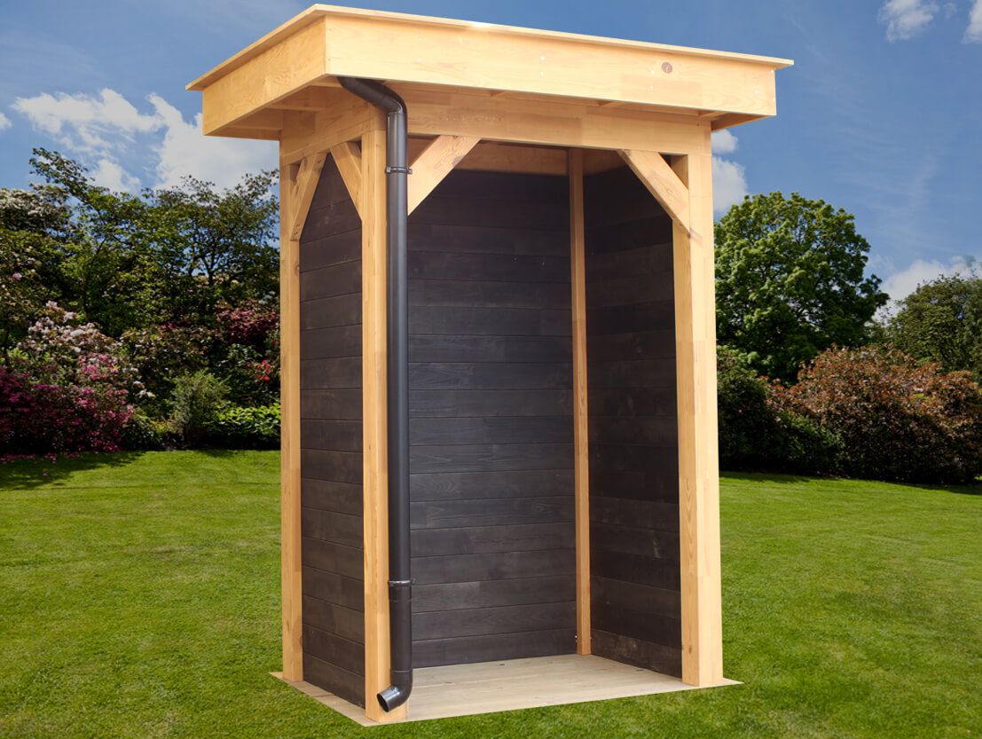 Hemelwaterafvoerset platdak onderuitloop Zwart PVC